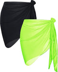CHICGAL 2 Pieces Women Beach Sarong Bathing Suit Wrap Skirt Sheer Bikini by CHICGAL