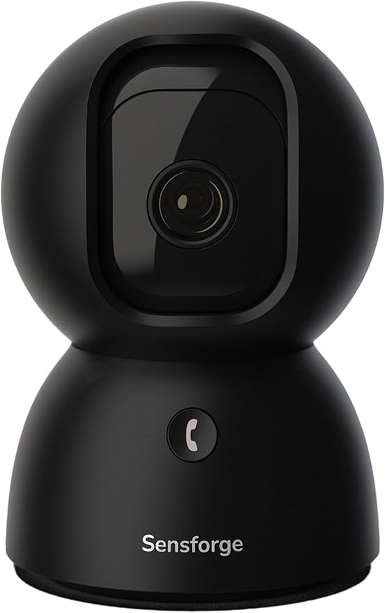 SensForge 2.5K Pan-Tilt Security Camera, 360° Dual-Band WiFi Camera by SensForge