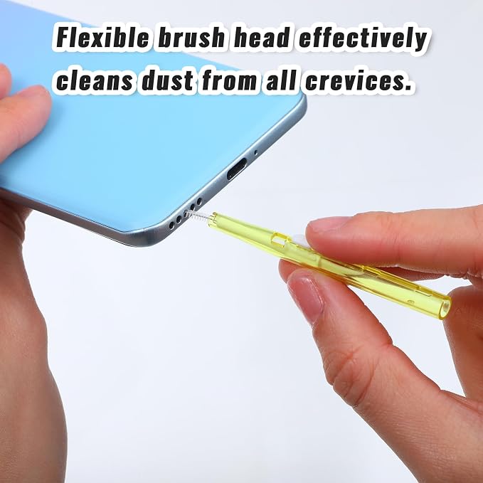 10Pcs Cell Phone Cleaning Kit, Dual Head Anti-Clogging Nylon Brushes Hook - Image 5