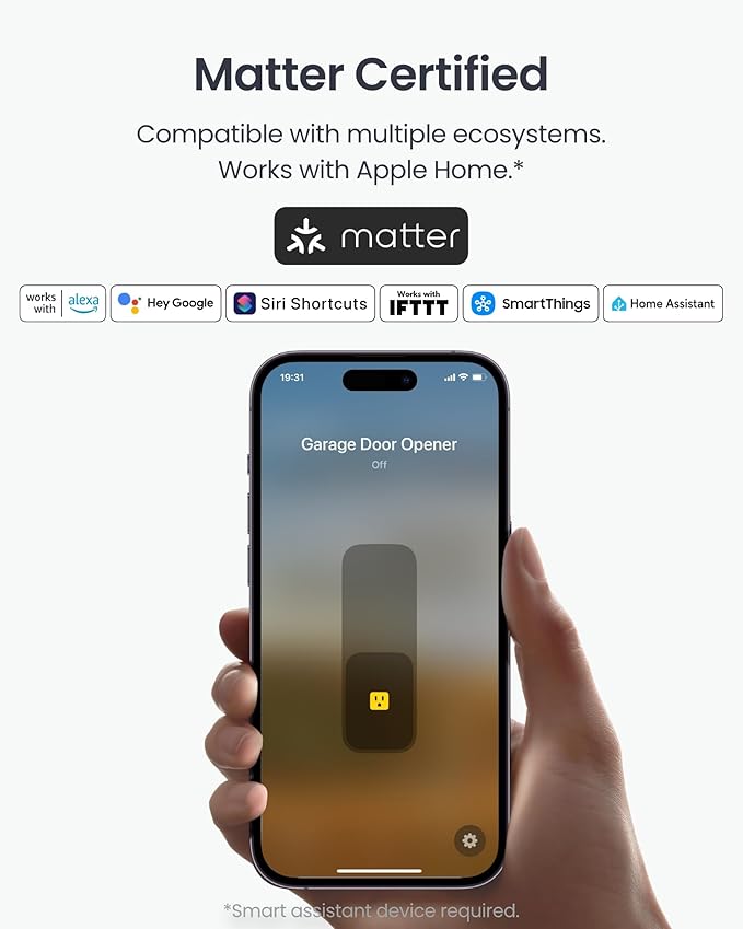 Switchbot Smart Garage Door Opener w/Remote, Matter Certified, - Image 2