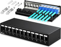Patch Panel 12 Port Blank Keystone Patch Panel STP&UTP Compatible by Enmane