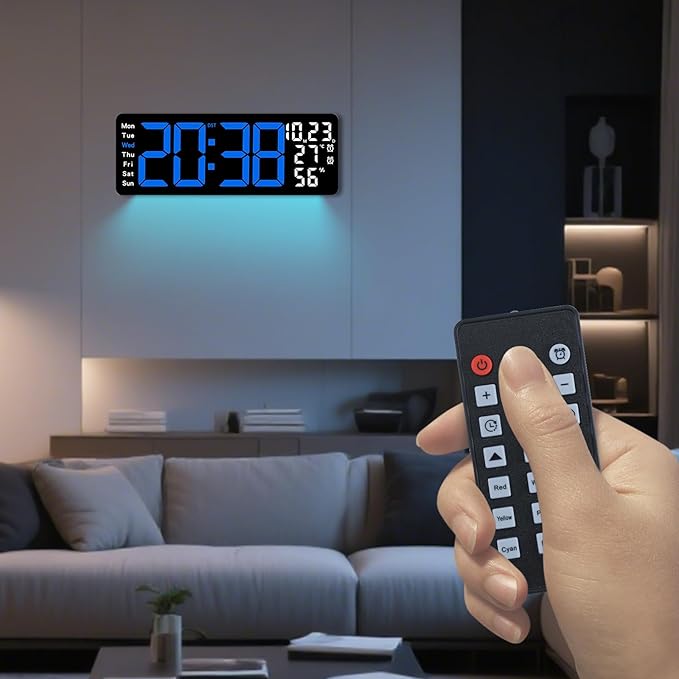 Digital Wall Clock Large Display, 17.3" Digital Clock - Image 7