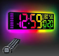 16.5" Large Digital Wall Clock: 13 RGB Night Lights Giant LED Display by Unknown