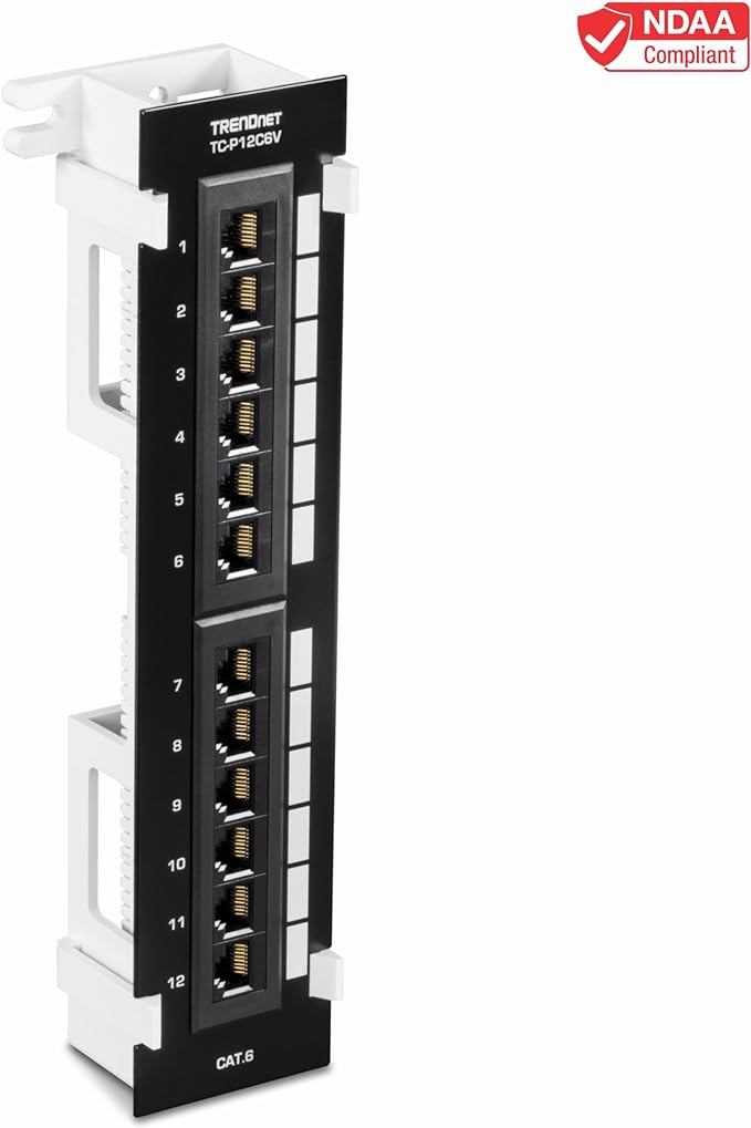 TRENDnet 12-Port Cat6 Unshielded Patch Panel, Wall Mount, Included 89D Bracket - Image 3