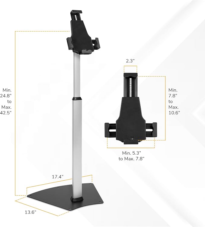 Mount-It! Anti-Theft Universal iPad & Samsung Tablet Floor Stand Kiosk - Image 7