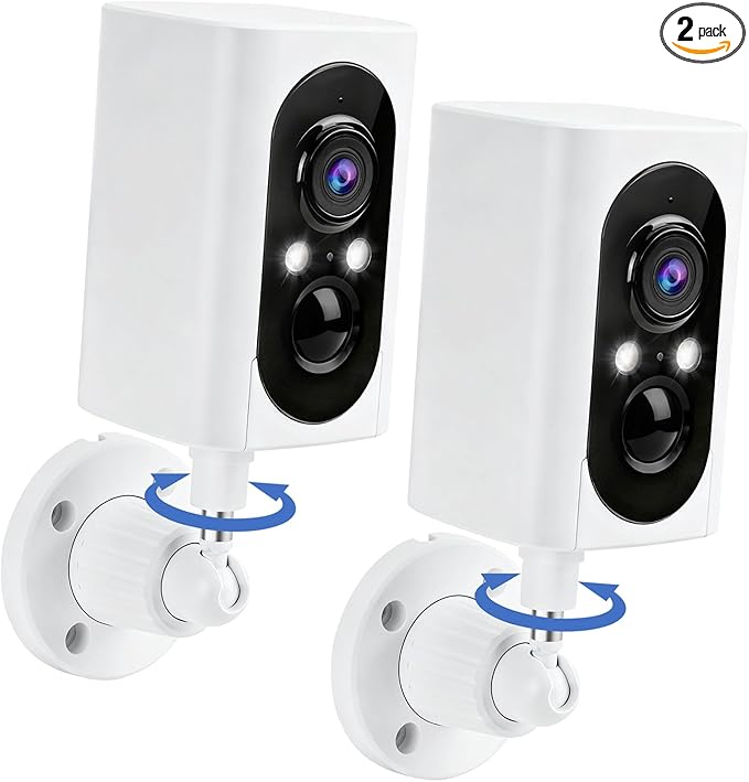Security Cameras Wireless Outdoor 355° Pan Rotating 2K Color Night Vision by geekee