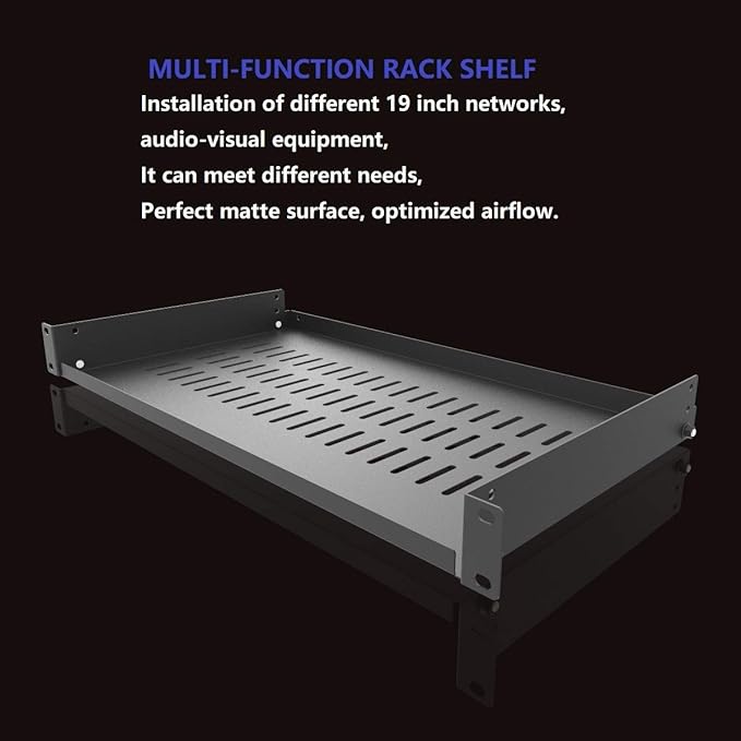2 Pack of 1U Disassembled Vented Cantilever Server Rack Mount Shelf 10" Deep - Image 6