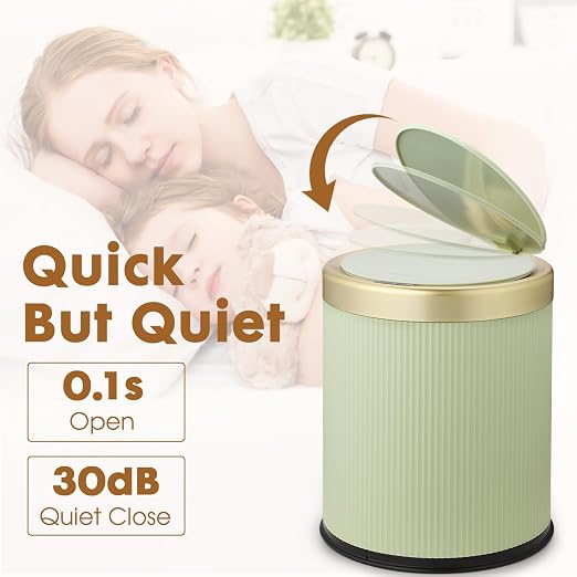 Smart Touchless Bathroom Trash Can, 2.8 Gallon Automatic Motion Sensor Rubbish - Image 4