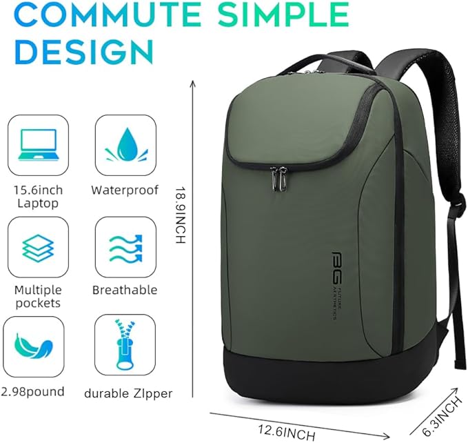 BANGE Business Commute Backpack Waterproof fit 15.6 Inch adopt in Commute - Image 2