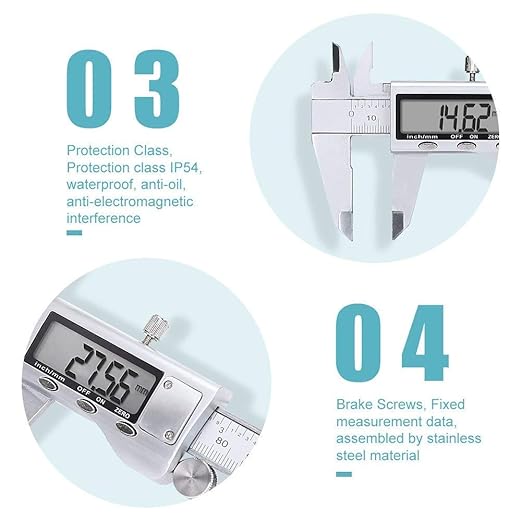 Digital Caliper Measuring Tool, Stainless Steel Vernier Caliper Digital - Image 4