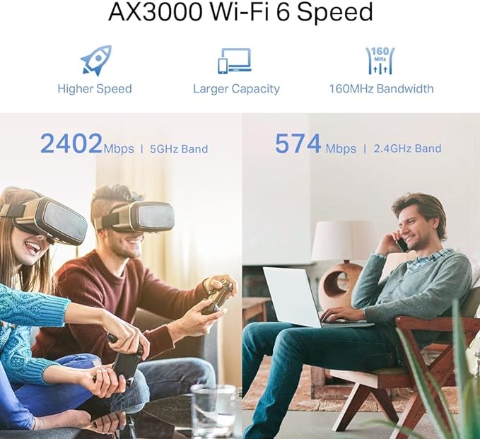 TP-Link AX3000 Dual-Band Wi-Fi 6 Range Extender AP Mode w/Gigabit Port - Image 2
