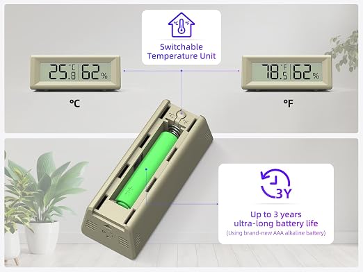 Small Digital Hygrometer, Humidity Meter, Indoor Thermometer, Room Temperature - Image 5