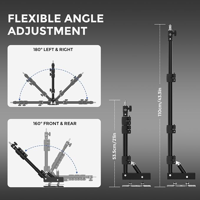 18 Inch Ring Light with Wall Mount Stand, Bi-Color LCD Display 55W 3000-5800K - Image 7