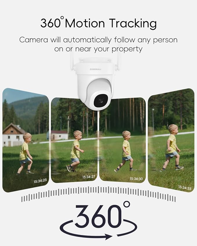 ZUMIMALL 2K 3MP Wired Camera for Home Security, 2.4G/5G WiFi Security Camera - Image 2