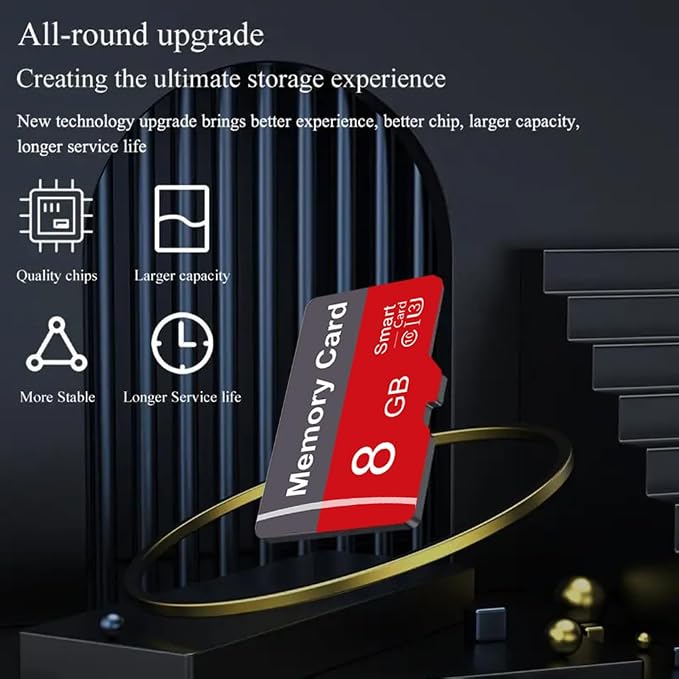 2 Pack Memory Card 8GB with Adapter, High Speed TF Card, UHS-I C10 A1 Memory TF - Image 3
