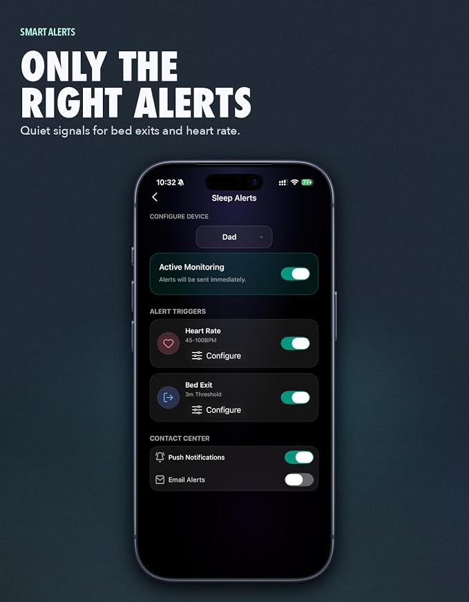 Sleep Tracker, Non-Wearable Contactless Under-Sheet Sleep Monitor, No Monthly - Image 8