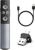 2-in-1 USB Type C Presentation Clicker Wireless Presenter Remote Clicker by NinjaABXY