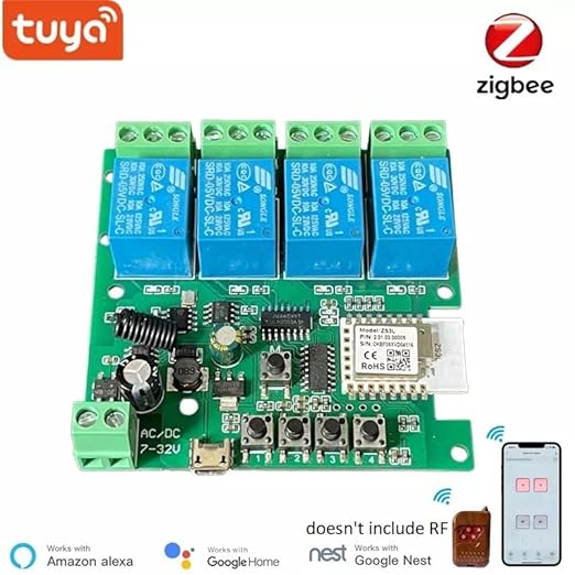 4 Channel 12V ZigBee Relay Switch - Image 2