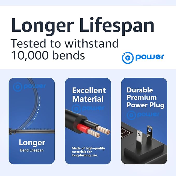 T-Power 6.6 ft Long Ac Dc Adapter - Image 4