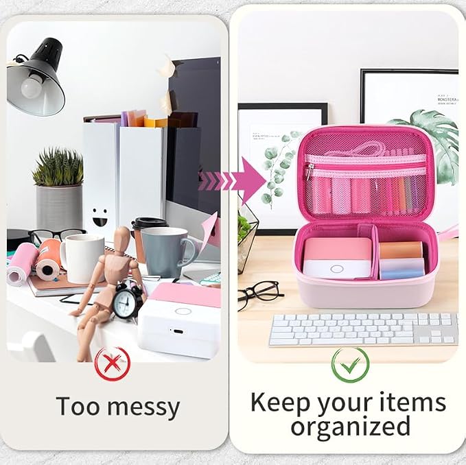Carrying Case for Print Pods Mini Printer, Portable Mini Thermal Sticker Maker - Image 2