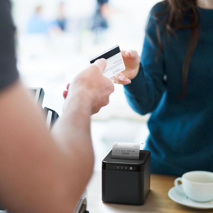 BISOFICE 80mm Receipt Printer ESC/POS Thermal Printer Desktop Direct Print - Image 5