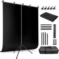 Black Backdrop Background with Stand by JEBUTU