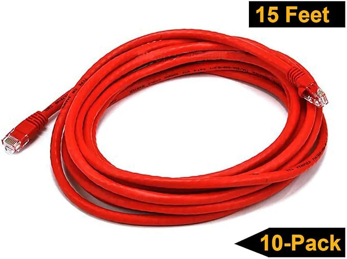 iMBAPrice - 15ft Cat5e Network Ethernet Patch Cable - Red - Image 6