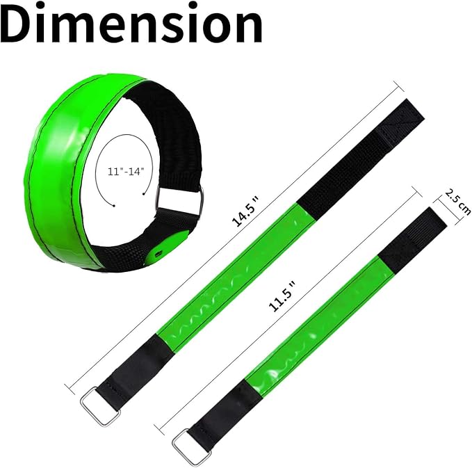 2 Pack Rechargeable LED Reflective Armband, High Brightness High Visibility - Image 2