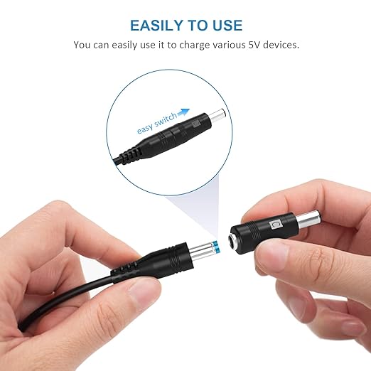 Powseed 5V Universal DC Power Cable, USB to DC Charging Cord - Image 6