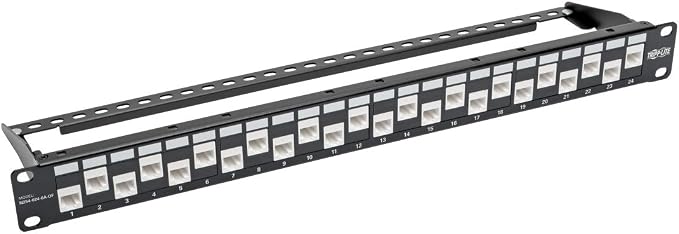 TRIPP LITE 24-Port Cat6a Cat6 Cat5e Feed-Through Patch Panel Offset w/Cable - Image 4