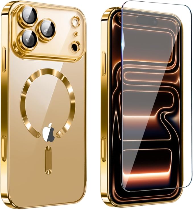 Magnetic Glossy Case for iPhone 17 Pro, iPhone 17Pro Phone Case Slim Clear by Unknown