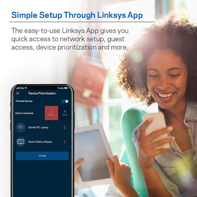 Linksys Velop Mesh Home WiFi System, 000 Sq. ft Coverage, 20+ Devices, Speeds - Image 4