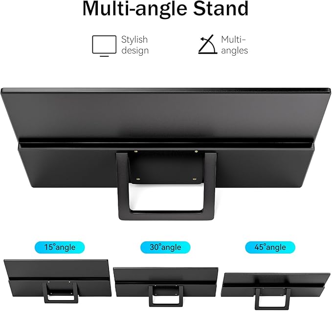 Portable Monitor 15.6 Inch 1080P FHD USB-C HDMI Ultra-Slim Travel Monitor - Image 6