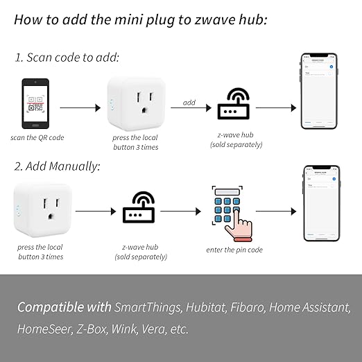 Minoston Z-Wave Outlet Dimmer, 800 Series Z-Wave Smart Plug, Z-Wave Hub Required - Image 6