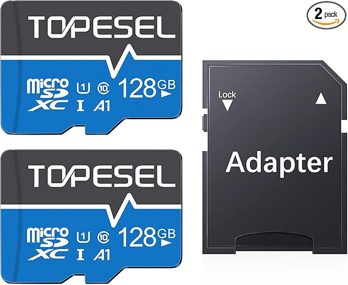 TOPESEL 128GB Micro SD Card 2 Pack Memory Cards UHS-I TF Card Class 10 by TOPESEL