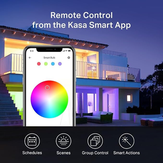 Kasa Smart Light Bulbs, Full Color Changing Dimmable Smart WiFi Bulbs Compatible - Image 8