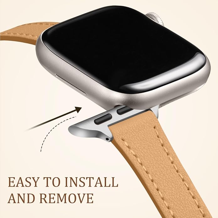 Charlam Slim Leather Band Compatible - Image 4