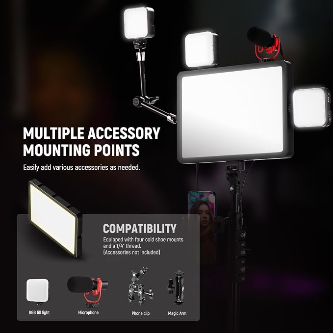 NEEWER Basics LED Video Panel Light, Studio Lighting Kit - Image 5