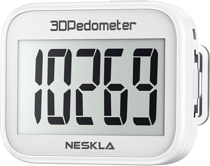 3D Pedometer for Walking, Simple Step Counter by NESKLA