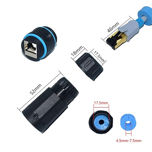 10 PCS IP68 Waterproof RJ45 Coupler, Shielded Pure Copper Ethernet Coupler - Image 3