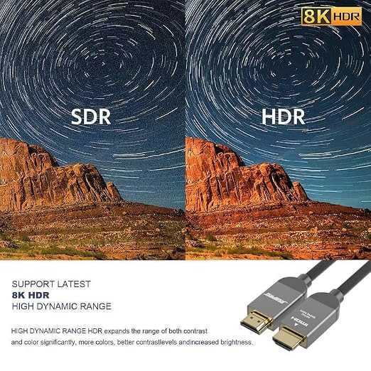 RUIPRO 8K HDMI Ultra High Speed Certified Cable 16 Feet 48Gbps 8K60Hz 4K120Hz - Image 3
