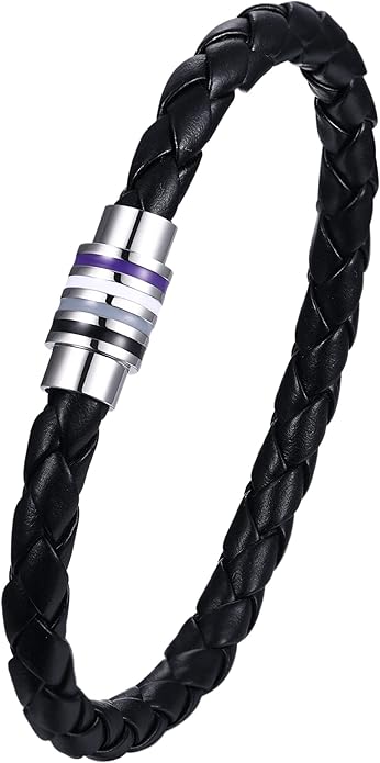Nanafast Titanium Stainless Steel Rainbow LGBT Pride Bracelet Handmade Braided by Nanafast