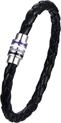 Nanafast Titanium Stainless Steel Rainbow LGBT Pride Bracelet Handmade Braided by Nanafast