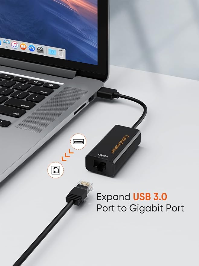 USB to Ethernet Adapter, CableCreation USB 3.0 to 10/100/1000 Gigabit Wired LAN - Image 2