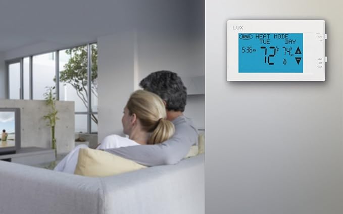 Lux Products TX9600TS Programmable Large Touchscreen Heating Cooling Thermostat - Image 2