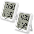 Geevon 2 Pack Mini Digital Hygrometer Gauge Indoor Thermometer by GEEVON