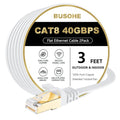 BUSOHE Cat 8 Ethernet Cable 3 FT 2Pack, 40Gbps 2000Mhz High Speed Flat Cat8 by BUSOHE