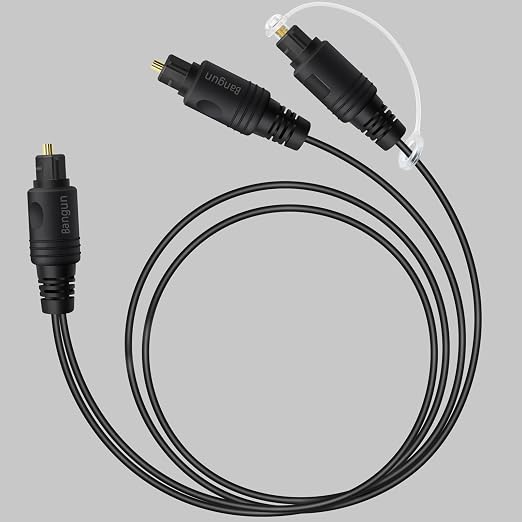1x2 Digital Audio Splitter Cable, Toslink Digital Fiber Optic Audio Splitter 1 by Bangun