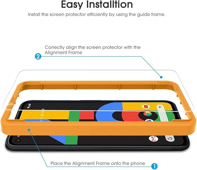 OMOTON Screen Protector for Google Pixel 4a, Scratch - Image 3