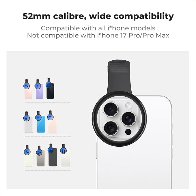 K&F CONCEPT 52mm Clip-on CPL Phone Camera Lens Filter Kit, Circular Polarizer - Image 5